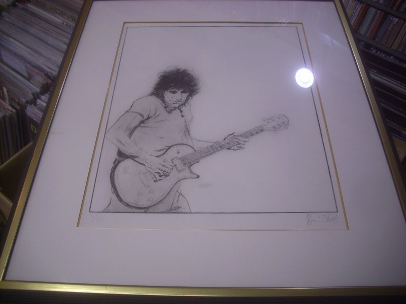 RONNIE WOOD SIGNED ROLLING STONES Lithograph Art Limited Framed Self-Portrait
