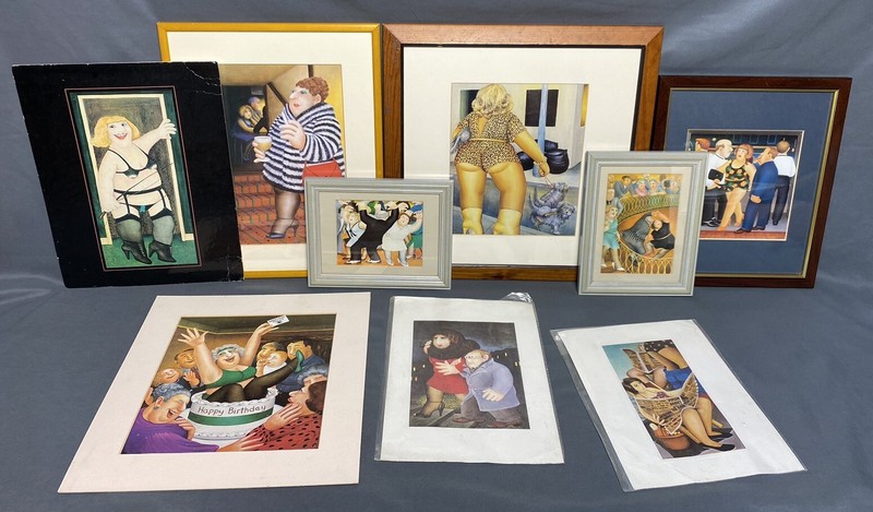 Vintage Beryl Cook Rumba Print Framed 9"x7" gallery