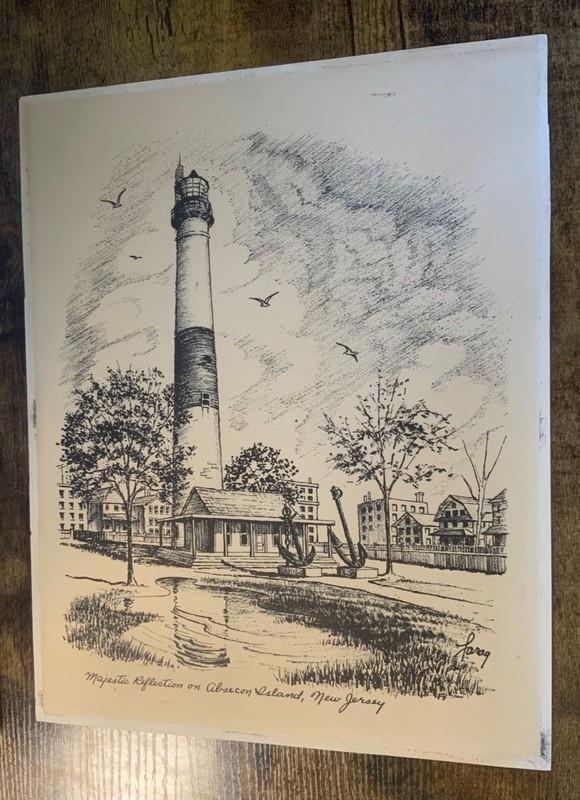 Majestic Reflection on Absecon Island NJ Print Lighthouse Nautical
