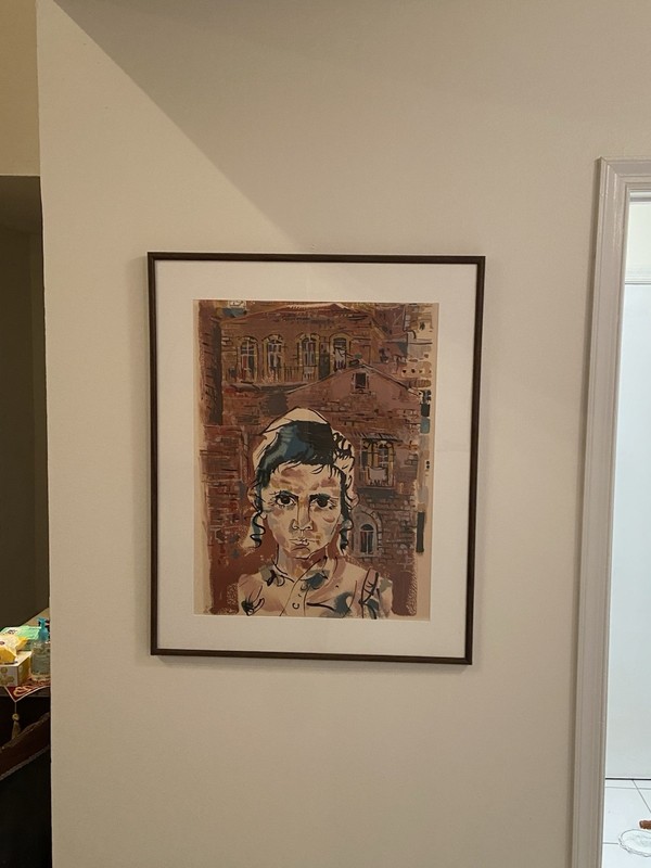 Moshe Gat Signed Lithograph Student at Yeshiva Israel Judaica 70/200 gallery