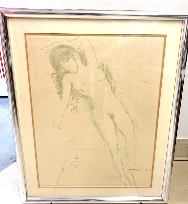 SALVADOR DALI ( 1904-1989) NUDE WITH RAISED ARMS LITHOGRAPH 1970 gallery