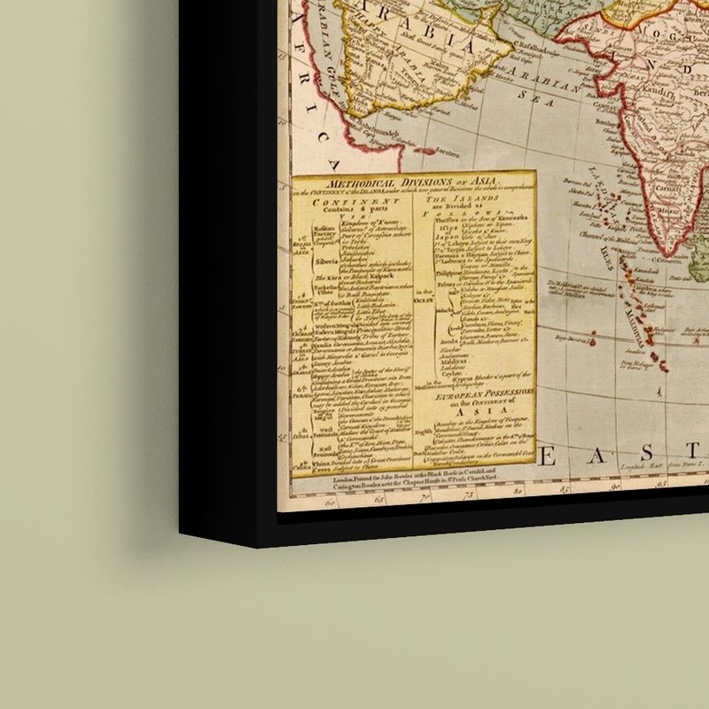 Vintage Maps - Asia 'S - Art Print on Paper or Canvas gallery