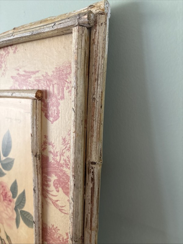 VTG Floral Pierre-Joseph Redouté Bamboo Framed Print Cottage French Core 17”X14” gallery