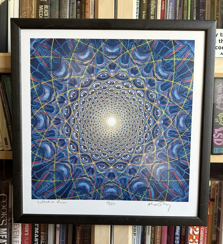 2002 Alex Grey signed Collective Vision Original Print 59/300 Tool LSD Acid