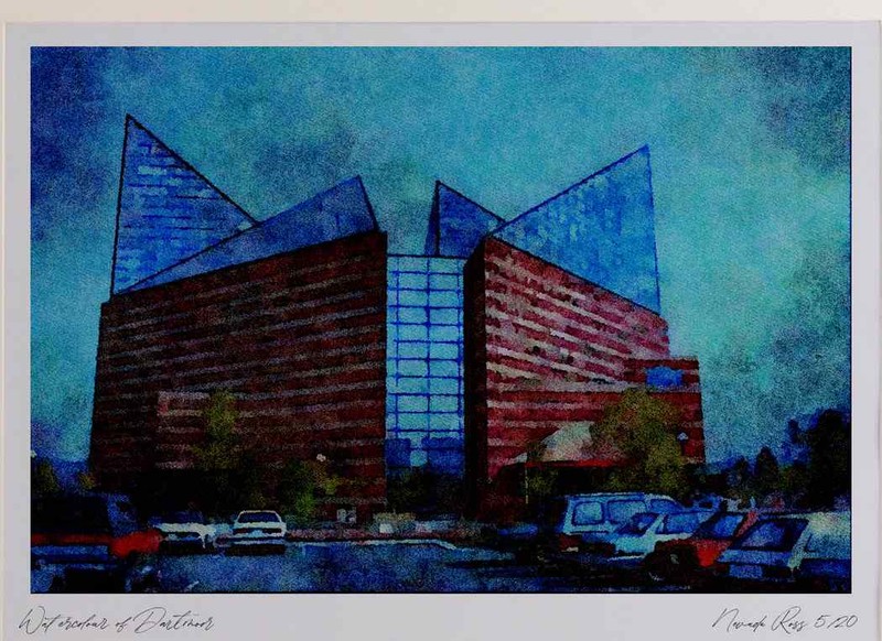 805080 Chattanooga Aquarium Tennessee USA Limited Edition Watercolour Print