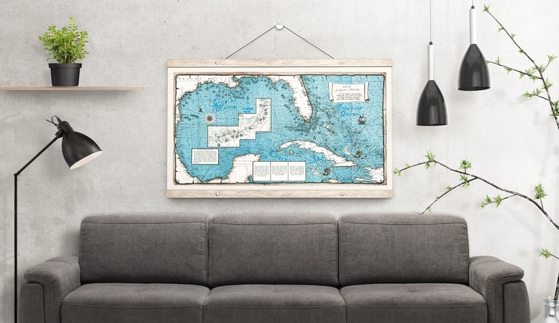 Sunken Treasure Map - Florida, Bahamas, Gulf of Mexico. 1 Map + 1 Index Poster gallery