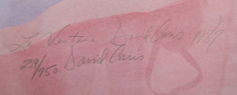 David Caris LA VENTANA Hand Signed and Numbered Lithograph Print 239/750 COA gallery