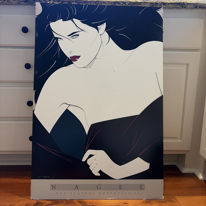 Patrick Nagel Art Jennifer Dumas Playboy Portfolio II Poster Print 1989 On Foam