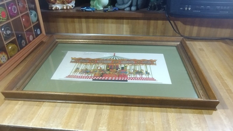 Mr. Billy Ashley's Three-abreast "Galloping Horses" Framed Letterpass Picture! gallery
