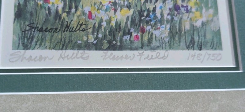 Flower Field Signed And Numbered Watercolor Print By Sharon Hults-Beautiful gallery