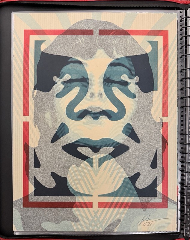 Shepard Fairey Obey Icon Hybrid Hand Sprayed Stencil Screen Print HPM I.H. # 48
