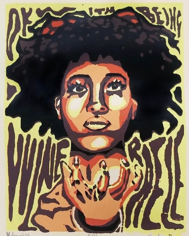 Original 12×15″ Screen Print on Paper «Vulnerability» Artist Signed