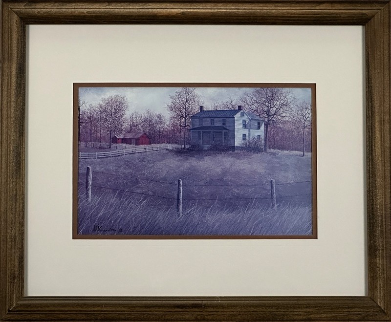 David Knowlton lII Autumn in Virginia Print Farmhouse Barn Framed Matted 18×22