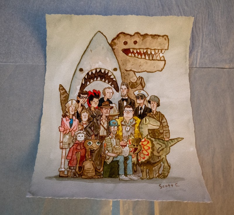 Scott C Gathering Around Steven Print Steven Spielberg