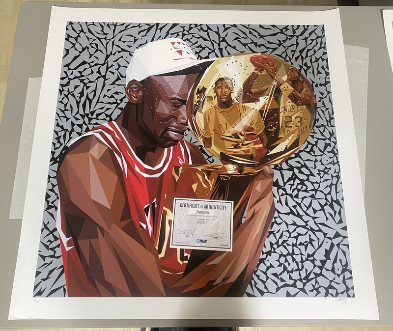 Madsteez Trophy Love Oversized Art Print Michael Jordan Signed Numbered 1/23 COA