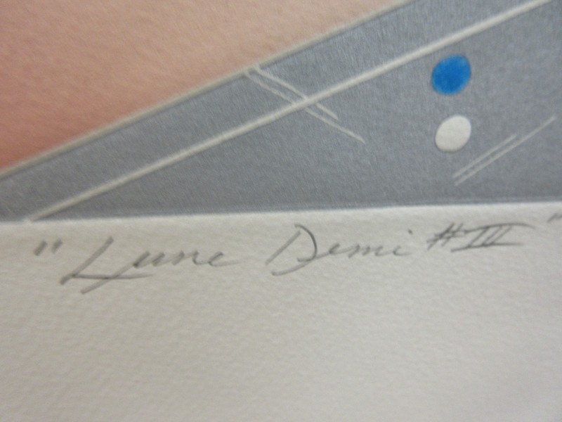 BRUCE R. BLEACH - "LUNE DEMI III" AQUATINT ETCHING EMBOSSED HAND SIGNED AND #'ED gallery