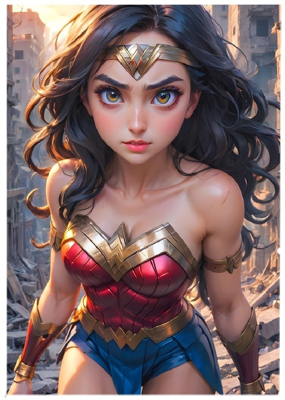 WONDER WOMAN * Fun Novelty * SUPERHERO * Illustrated Art Card * 4×6
