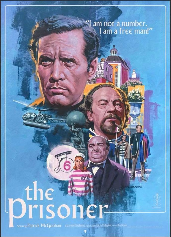 PRISONER Limited edition print #150 PAUL MANN R2018 PATRICK McGOOHAN 20×27 RARE