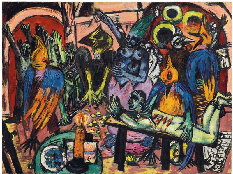 Max Beckmann Birds’ Hell 1937-38 Abstract Expressionism Fine Art Print 17″ x 22″