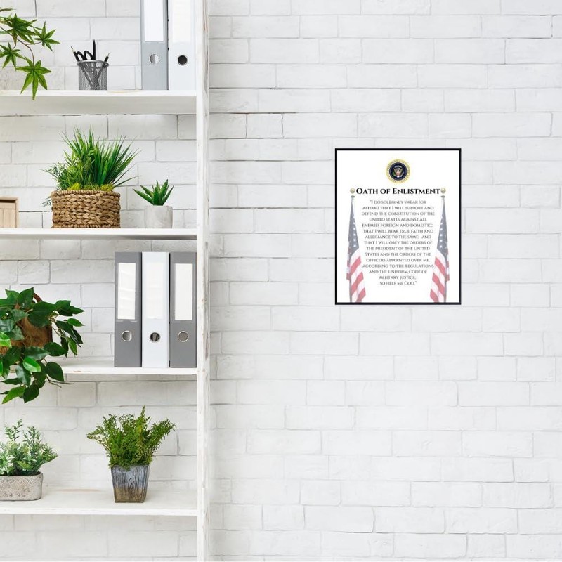 Oath of Enlistment Poster – Patriotic Military Wall Art, Veteran Home Decor, gallery