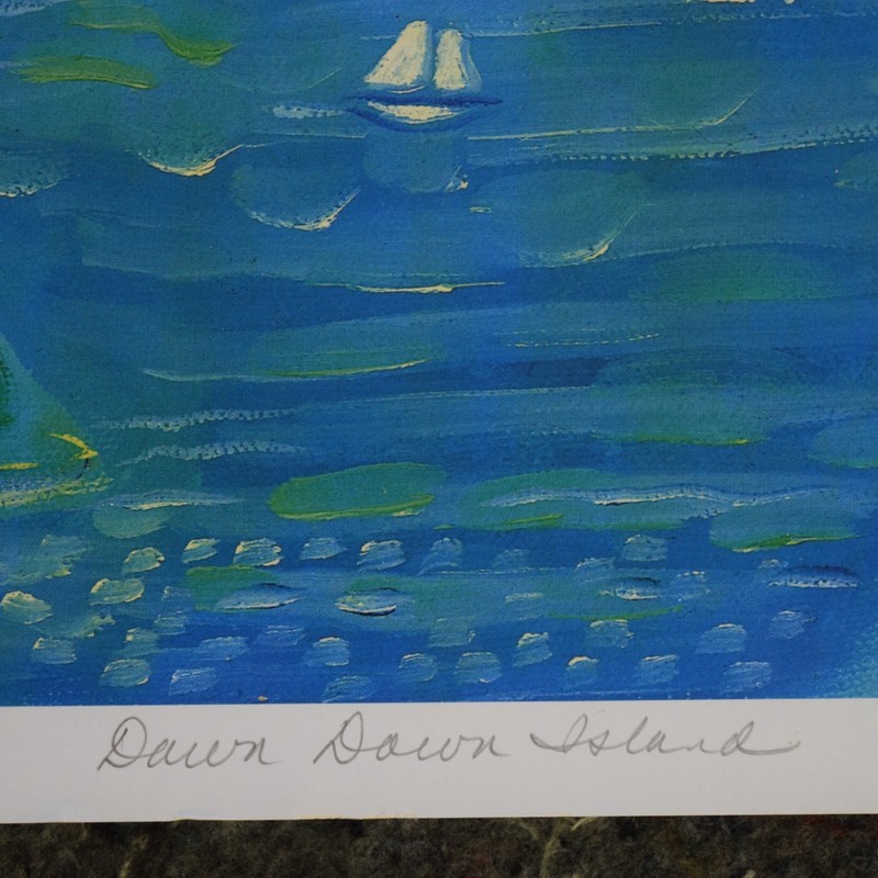 Aimee Trayser 1994 "Dawn, Down Island" Caribbean Mixed Art PRINT 128/200 Signed gallery