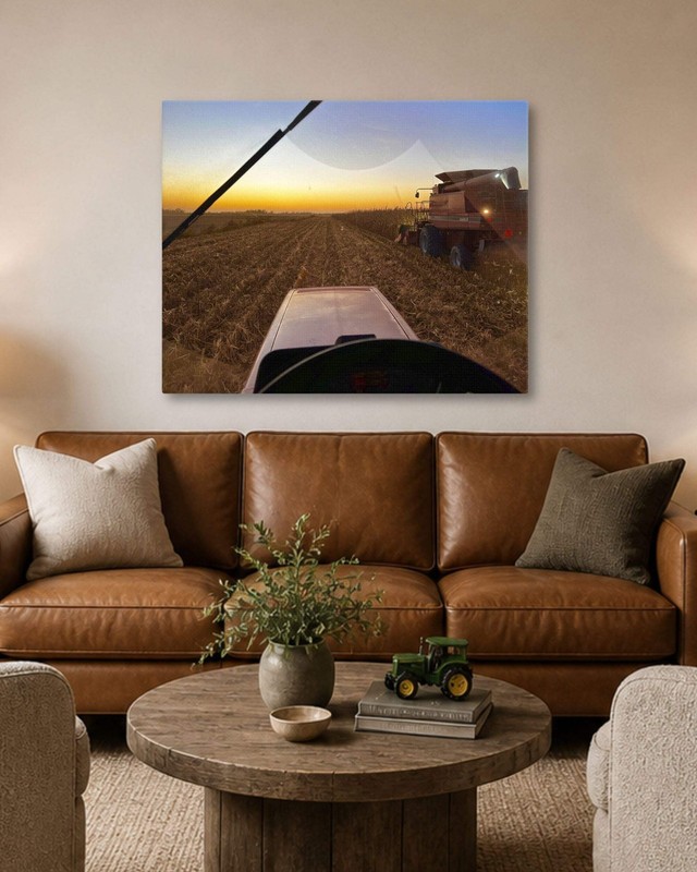 Iowa Corn Harvest Canvas Wall Art Farmhouse Country Landscape Print gallery