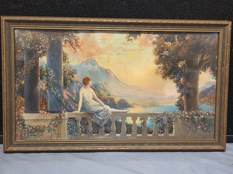 Vintage R. Atkinson Fox «Sunset Dreams» Print In Original Frame FREE SHIPPING
