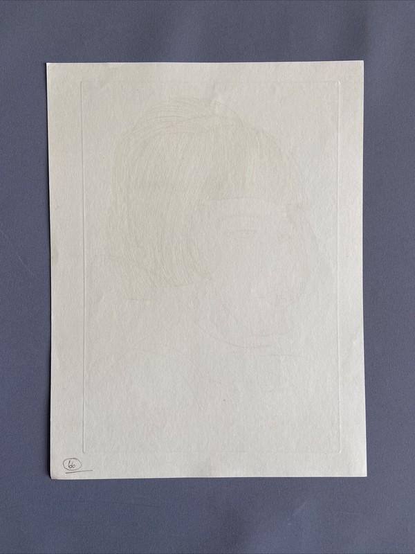 Eric Gill Framed Line engraving 1926 Dom Wilfred Upson ('The Prior of Caldey') gallery