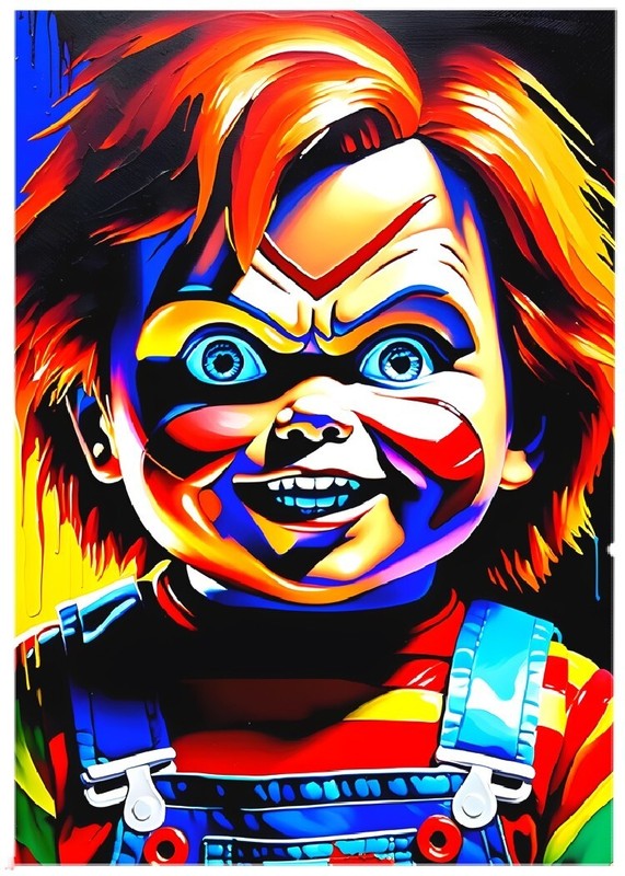 HALLOWEEN CHUCKY * Fun Novelty * HOLIDAY * Art Card * ATC ACEO