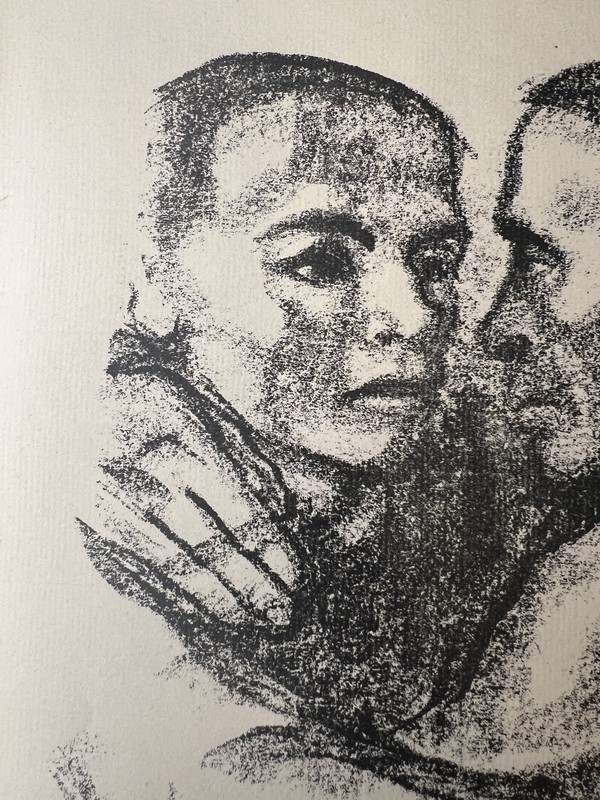 Käthe Kollwitz-Verbrüderung-1920s Lithograph on Laid Paper-Signed Knesebeck 204c gallery