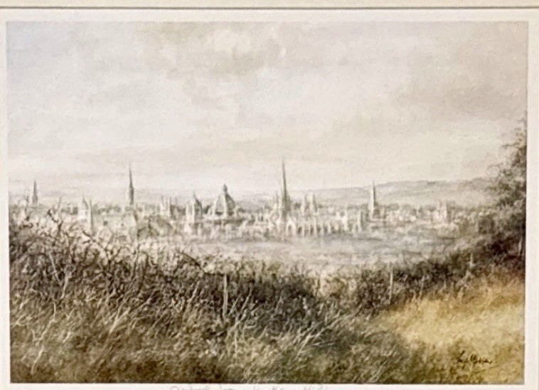 Ken Messer Oxford From Hinksey Hill Signed Print England Landscape Art