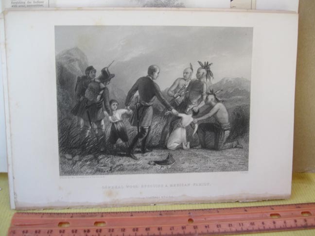 Vintage Print,GENERAL WOOL,Mexican Family,George Virtue,American Indian War,#3
