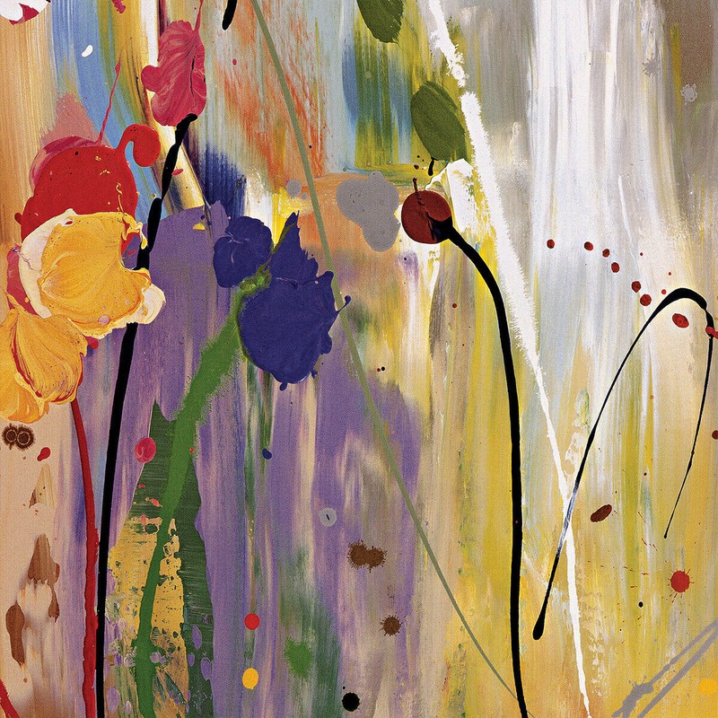 36W"x24H" BRYONY by DANIEL PHILL - FLOWERS BRUSH DRIP SPATULA CHOICES of CANVAS gallery