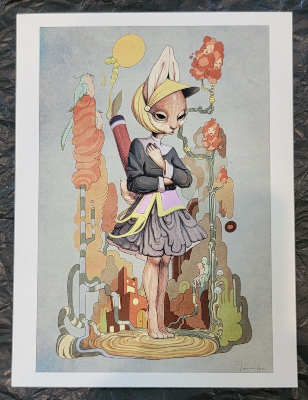 Lauren Tsai Rabbit Giclee Signed by Lauren Edition of #60 9″ x 12″
