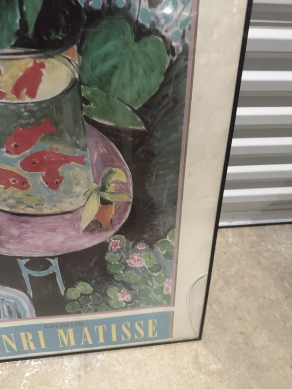 Rare 1987 FRAMED ICONIC LITHOGRAPH PRINT POSTER "GOLDFISH" HENRI MATISSE 1911 gallery