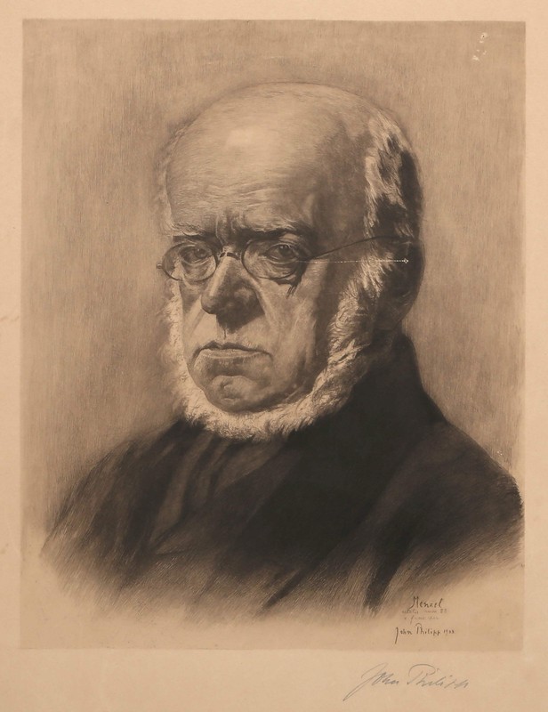 John Phillips, Adolph Menzel, Etching on thin wove paper, signed in pencil