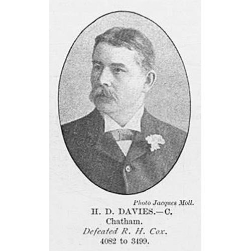 SIR HORATIO DAVIES Conservative MP for Chatham – Antique Print 1895