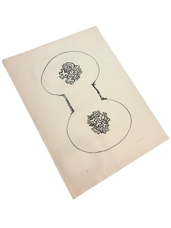 Hugh Townley (1923-2008) Abstract Lithograph Print Mid Century Signed 60s