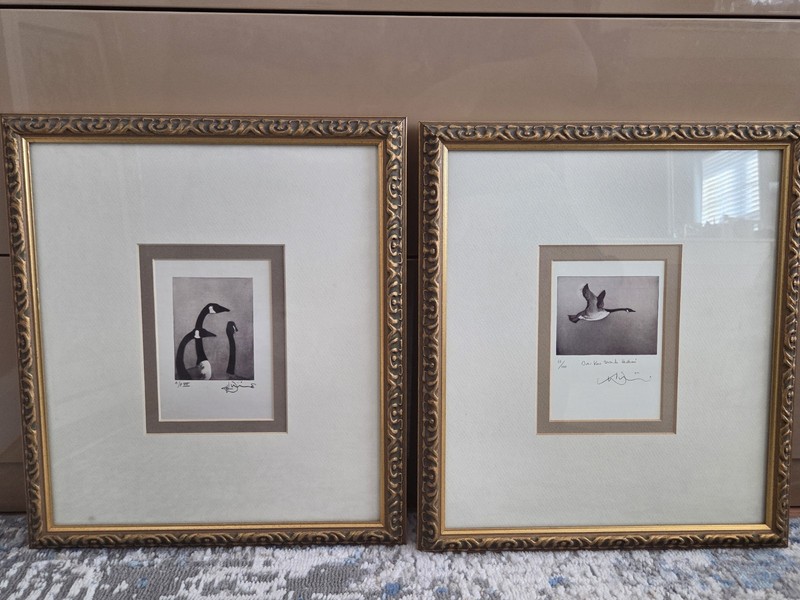Pair Signed Limited Edition Goose Prints A/P VII & 66/100 Over Kew Towards Heat»