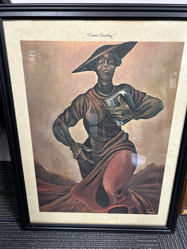 Vintage Ernie Barnes “Come Sunday” Print 18x24