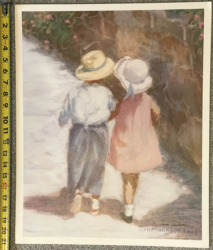Ivan Anderson «SECRETS» Hand Signed above print Signature 17″ x 21″