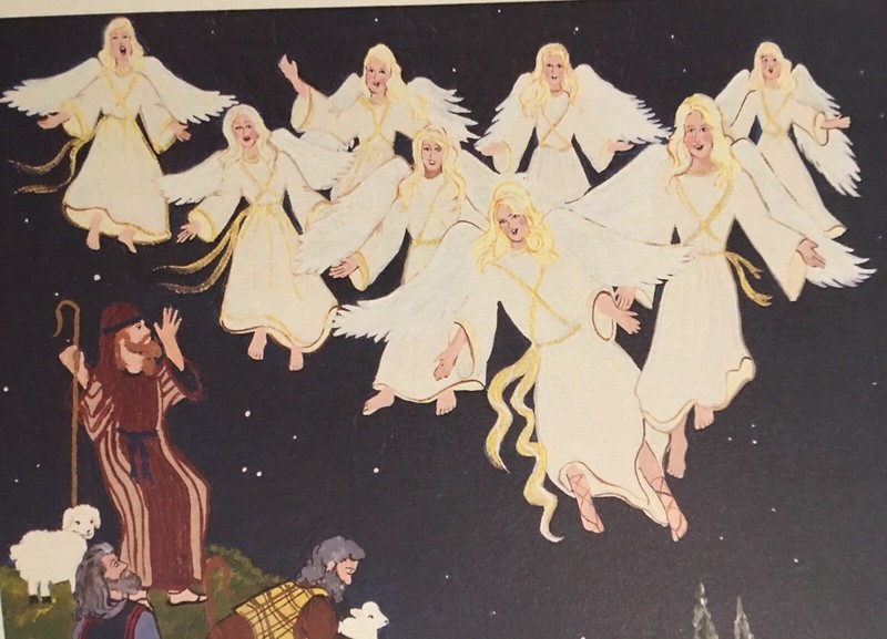 OH LITTLE TOWN OF BETHLEHEM by Deneille Moes Folk Art Signed Ltd Ed Lithograph gallery