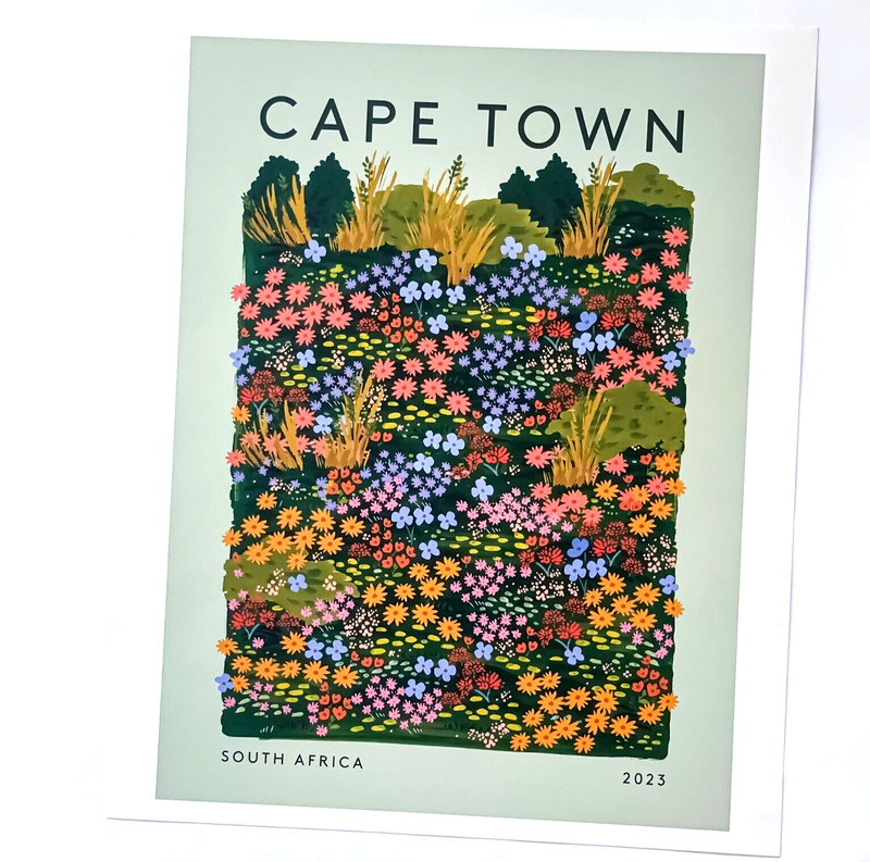 RIFLE PAPER CO. Art Print - CAPE TOWN SOUTH AFRICA Flower Show Poster 11 x 13.5"