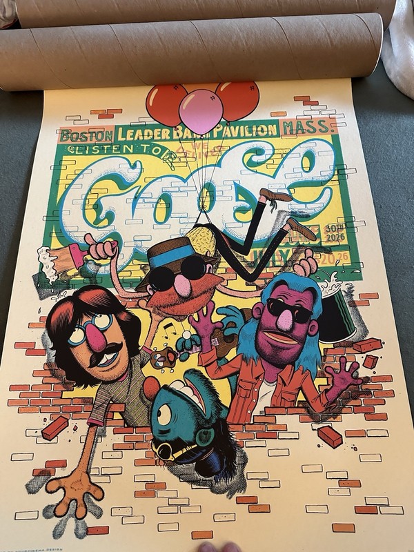 Goose July 1, 2026 Boston leader, Bank Pavilion mass numbered poster