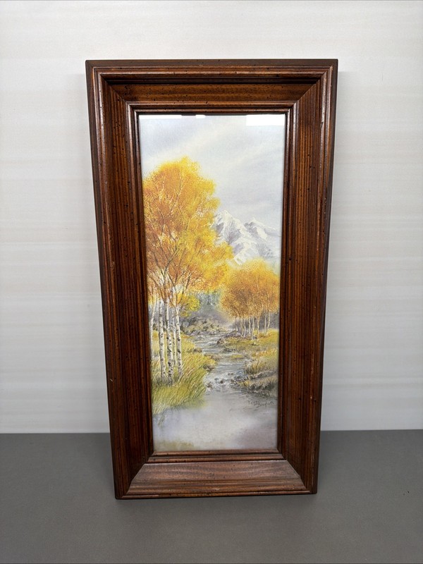 Vintage Peggy Bingham Framed Print Aspen, Mountains Landscape P0