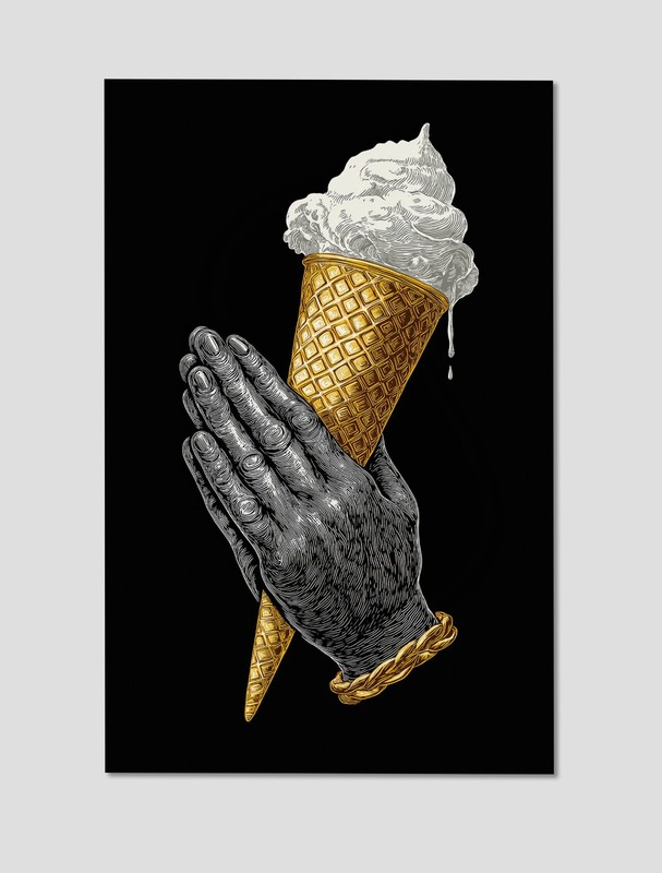 11″ x 17″ Hip Hop Style Ice Cream Cone Wall Art Poster Premium Giclee Rap Print
