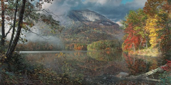 Phillip PHILBECK » Table Rock In Autumn » Giclee on Canvas Signed River Fall Sky