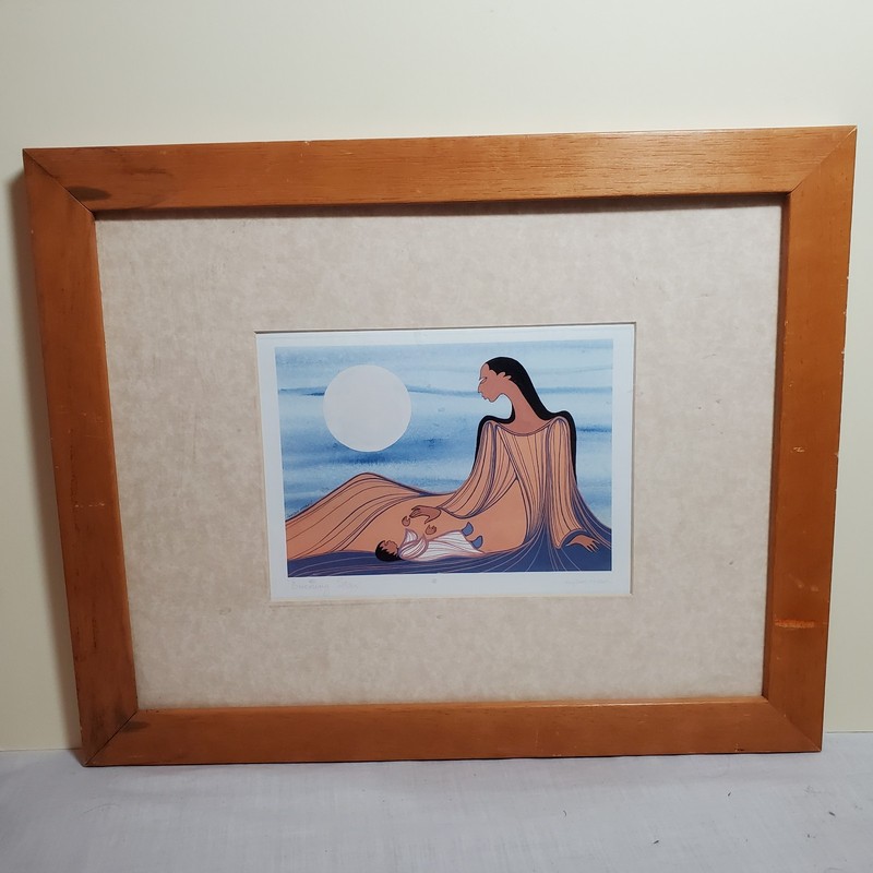 Maxine Noel “Evening Star” Native Art Print Framed 19×13 – Signed Ioyan Mani