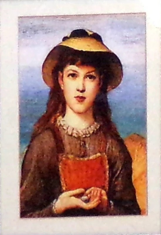 Victorian Art print by George Frederick Watts, Head of a Girl silver metal frame gallery