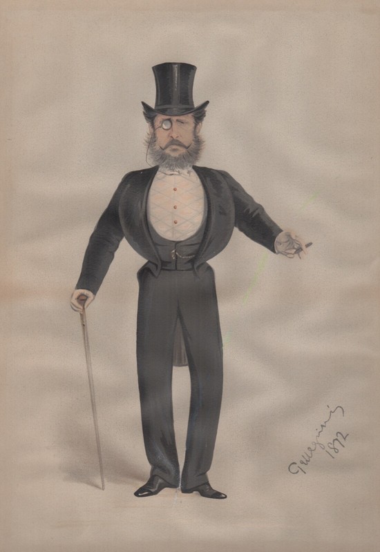 Rare Antique Marlborough Club Lithograph, Henry Petrie, 1872